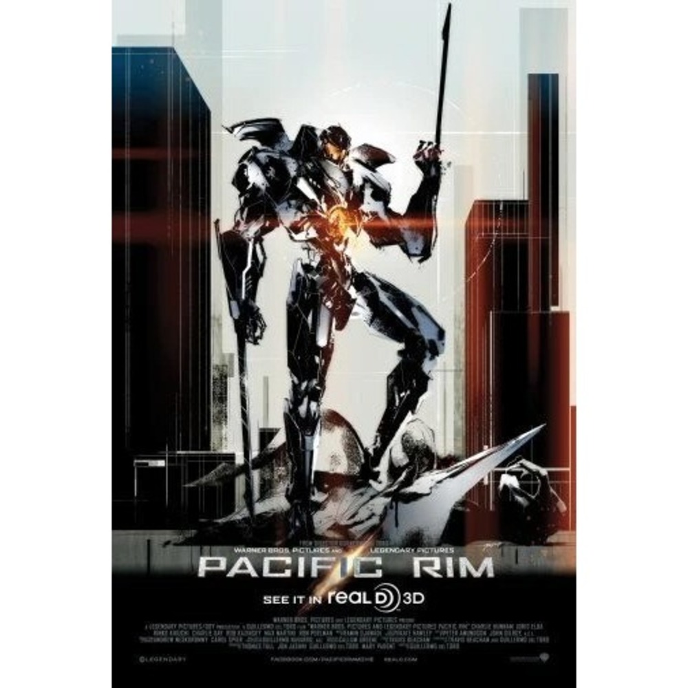 PACIFIC RIM MOVIE POSTER Charlie Hunnam, Ioris Elba, Rinko Kikuchi‎ 11X17 2013